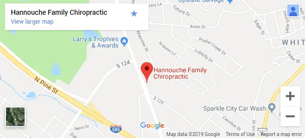 Chiropractic Spartanburg SC Map